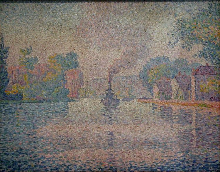 Paul Signac LHirondelle Steamer on the Seine